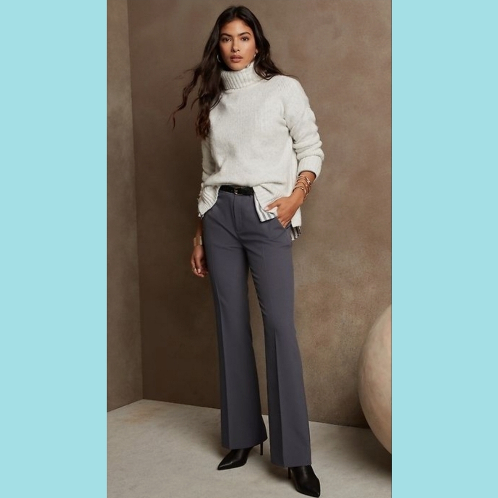 Banana Republic Blue/Grey Sculpted Bootcut Pants